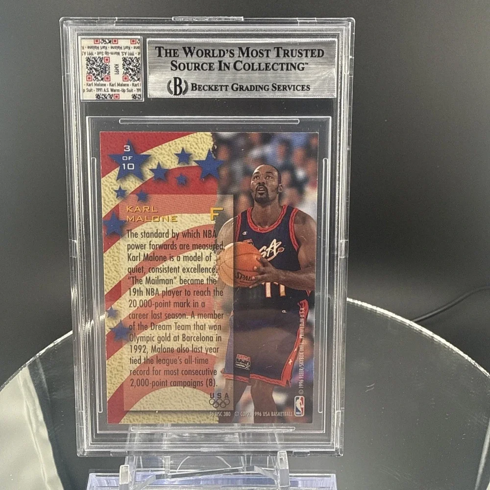1991 All Star Worn Collection - Fleer Ultra USA Basketball Karl Malone #3 HOF